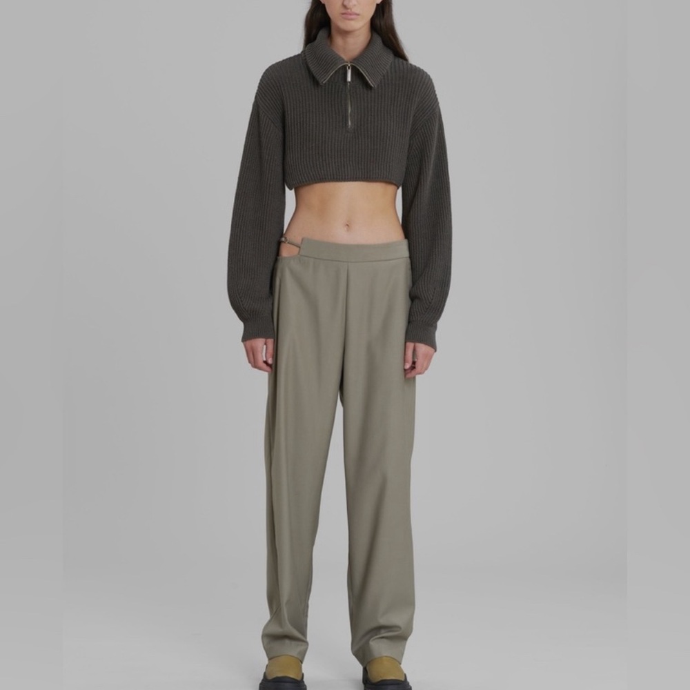 LOUISE CUT OUT TROUSERS - CHARCOAL SOLD OUT IN STORES